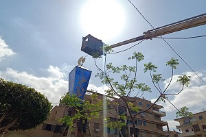 متابعة أعمال تجميل وتزين ميدان الأفضل