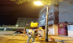 حملات لرفع كفاءة الانارة بشوارع الحي