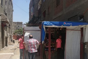 حملة لرفع الاشغالات بشارع الخليفة 