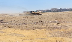 حملة لرفع كافة التراكمات وتسوية منطقة الخيالة بمحور طه حسين