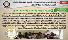حقيقة إصدار قرار بتغيير نظام امتحانات الثانوية العامة خلال العام الدراسي الحالي 