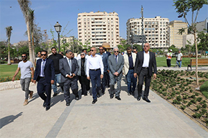 محافظ القاهرة يتفقد أعمال التطوير الجارية بمنطقة القاهرة الخديوية