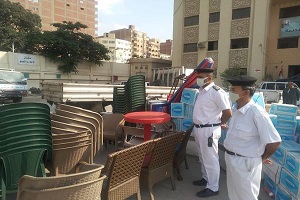حمله مكبرة لرفع الاشغالات ببعض شوارع الحي