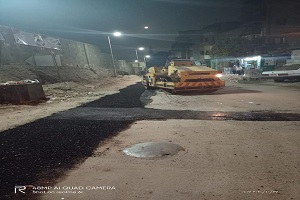 تجهيز شارعي باب الوداع ،المحجر لأعمال الرصف ورفع كفاء تهم