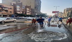 حملة لرفع التراكمات وتجريد الأتربة في المنطقة الجنوبية