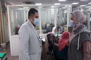 متابعة سير العمل فى المركز التكنولوجى 