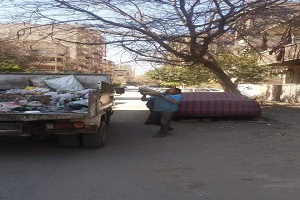 رفع أكثر من 80 طن مخلفات من شوارع المعصره