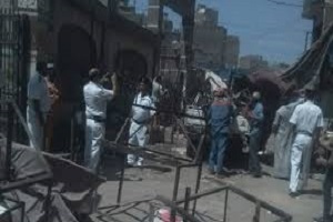 حمله لرفع  الإشغالات من شارع مصر حلوان الزراعي بحي دار السلام 