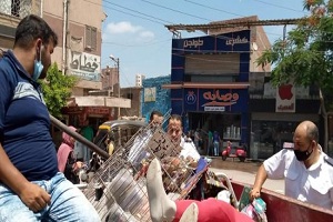 حملة لإزالة الإشغالات داخل نطاق مدينة 15 مايو