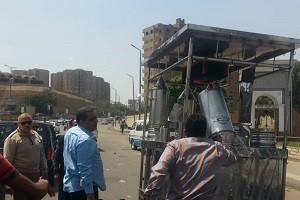     حملة مكبرة لرفع اشغالات بحي غرب مدينة نصر