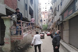 إزالة اعمال بناء مخالف بعقار بحارة جرجس بحي الزيتون