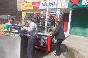 عمل حملة لرفع الاشغالات بالحي 