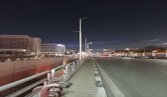 ترشيد الاضاءة بأعمدة الانارة بطول الطريق بصلاح سالم والكورنيش 