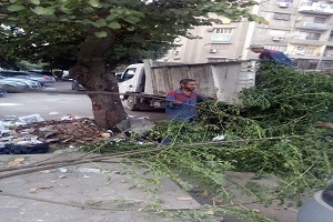 حي المعادي يشن حملة لتنظيف الشوارع