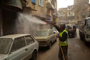 حملات تطهير وتعقيم بحي الساحل