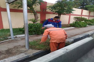 أعمال صيانة ونظافة بشارع صلاح سالم