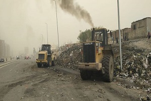 رفع كافة المخلفات بمحور الفريق العرابى