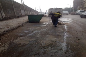 حملة نظافه بمختلف شوارع الحي