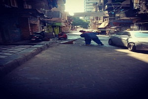 تكثيف حملات النظافة ببعض شوارع وميادين الحي