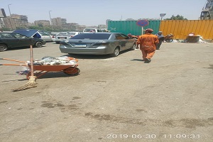 حملة نظافة ورفع إشغالات بالحي