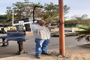 رفع كفاءة الإنارة بجميع شوارع الحى