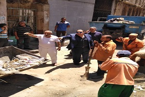 إستكمال أعمال النظافة بالجمالية