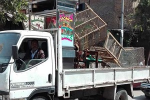 حملة مكبرة لازاله الاشغالات بشوارع الحي