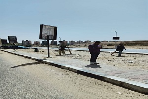 حي البساتين يقوم بحمله نظافه في بعض شوارع الحي