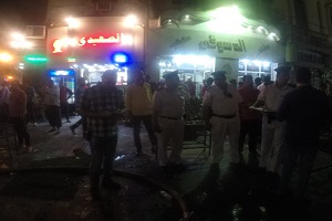 السيطرة على حريق كافيه ليالي التوفيقية