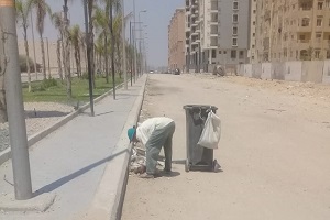 استمرار رفع كفاءة نظافة وكنس جميع شوارع الواحه