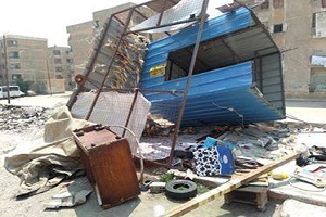 حملة لرفع بعض الاشغالات بالحي 