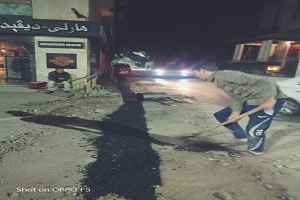 أعمال صيانة عقب الحفر لتدعيم التليفونات