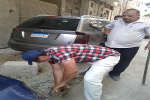 حملة لرفع الإشغالات بشوارع الحي