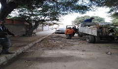 حملة مكبرة لرفع وتجريد الأتربة ببعض شوارع حي المعادي