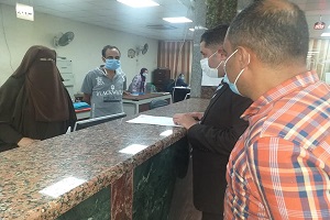 متابعة سير انتظام العمل والتأكد من إتخاذ كافة الإجراءات الاحترازية 