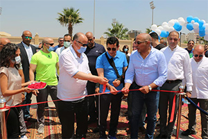 وزير الشباب والرياضة ومحافظ القاهرة في مسيرة شبابية 