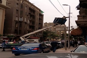 إحلال وتجديد عمود إنارة بشارع محمد محمود