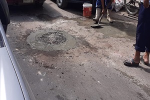 تعلية أحد مطابق الصرف الصحي