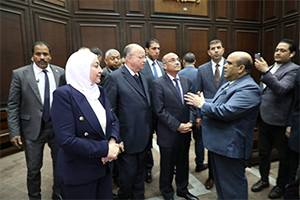 وزير العدل ومحافظ القاهرة يفتتحان أعمال تطوير محكمة حلوان الإبتدائية