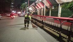 أعمال نظافة وإنارة بمحيط الكنائس