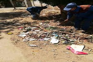 المتابعة المستمرة للقضاء على المخلفات والقمامة بحي المعادي