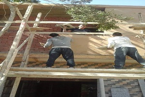 بدء طلاء واجهات العقارات على الدائري ضمن الاستعدادات لأمم أفريقيا