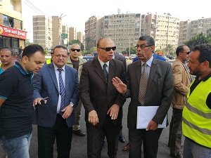 محافظ القاهرة يتفقد أعمال تطوير محور شارع النصر بالنزهة