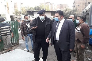 المرور بنطاق الحى والتأكد من التزام المواطنين بارتداء الكمامات