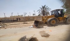 رفع عدد ١٢٠ طن من المخلفات والتراكمات بنطاق الحي