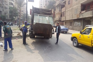 حي حلوان يشن حملة مكبــرة لــرفع إشغـالات المحلات والباعة الجائلين