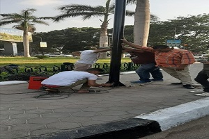 غلق وتشميع كافيه مخالف بشارع الخمسين في زهراء المعادي