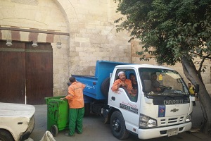 متابعة أعمال النظافة بمتفرعات الدرب الاحمر