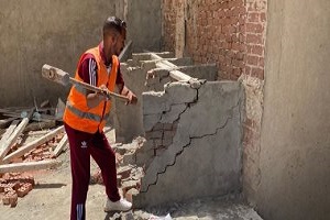 حملة مكبرة للتصدي لظاهرة البناء المخالف بالحي