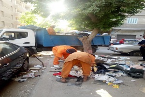 رئيس حي شبرا يقوم بمتابعة أعمال النظافة ورفع المخلفات